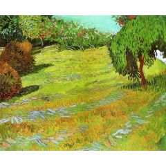 Sunny Lawn in a Public Park Painting Reproduction