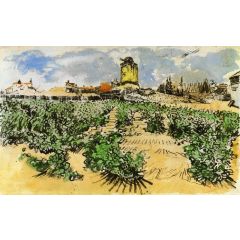 The Mill of Alphonse Daudet at Fontevieille Painting Reproduction