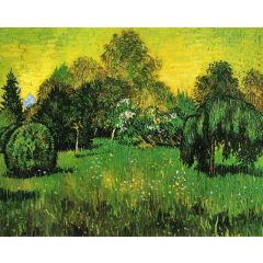 Public Park with Weeping Willow: The Poet’s Garden I Painting Reproduction
