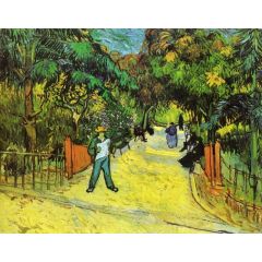 Entrance to the Public Park in Arles Painting Reproduction