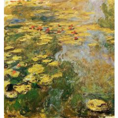 The Water-Lily Pond, left side Painting Reproduction