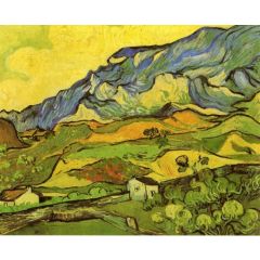Les Alpilles, Mountain Landscape near South-Reme Painting Reproduction