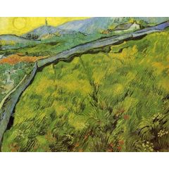 Field of Spring Wheat at Sunrise Painting Reproduction