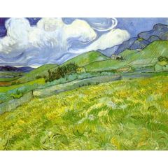 Mountain Landscape behind Saint-Paul Hospital Painting Reproduction