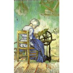The Spinner, after Millet Painting Reproduction
