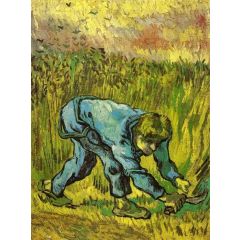 Reaper with Sickle, after Millet Painting Reproduction