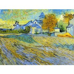 View of the Church of Saint-Paul-de-Mausole Painting Reproduction