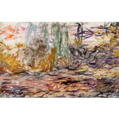 Water-Lilies, left half Painting Reproduction