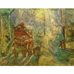 Evening: The Watch, after Millet Painting Reproduction
