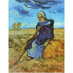 The Shepherdess, after Millet Painting Reproduction
