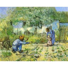 First Steps, after Millet Painting Reproduction