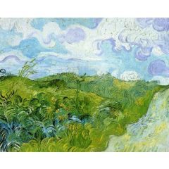 Green Wheat Fields, Auvers Painting Reproduction