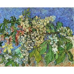 Blossoming Chestnut Branches Painting Reproduction