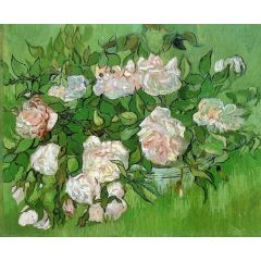 Still Life: Pink Roses Painting Reproduction