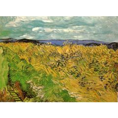 Wheat Field with Cornflowers Painting Reproduction