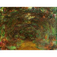 The Path under the Rose Trellises, Giverny Painting Reproduction