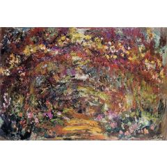 The Path under the Rose Trellises, Giverny Painting Reproduction