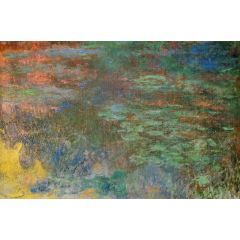 Water-Lily Pond, Evening, right panel Painting Reproduction