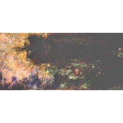 Reflections of Clouds on the Water-Lily Pond, tryptich, right panel Painting Reproduction