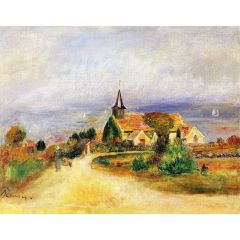 Village by the Sea Painting Reproduction