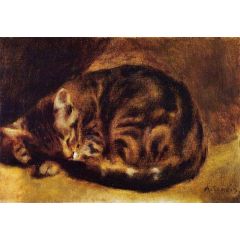 Sleeping Cat Painting Reproduction
