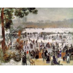 Skaters in the Bois de Boulogne Painting Reproduction