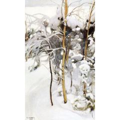 An Orchard in Winter Painting Reproduction