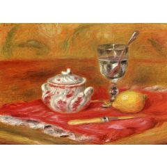Still Life with Glass and Lemon Painting Reproduction