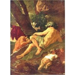 Midas Washing at the Source of the Pactolus Painting Reproduction