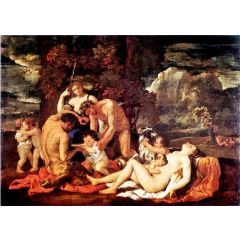 Nurture of Bacchus Painting Reproduction