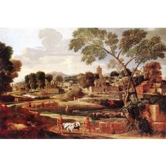 Landscape with the Funeral of Phocion Painting Reproduction