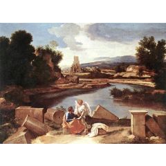 Landscape with St Matthew and the Angel Painting Reproduction