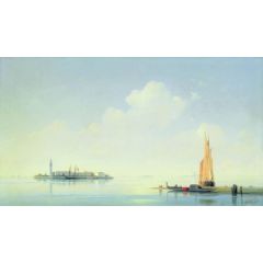 The harbour of Venice, the island of San-Georgio Painting Reproduction