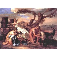 The Infant Jupiter Nurtured by the Goat Amalthea Painting Reproduction
