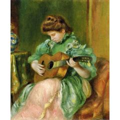 Woman with a Guitar Painting Reproduction
