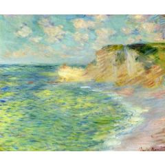 The Cliffs at Amont Painting Reproduction