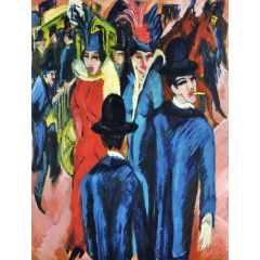 Berlin Street Scene Painting Reproduction