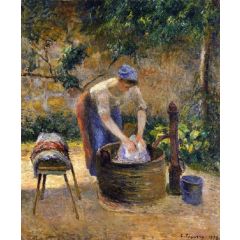 The Laundry Woman, also known as Laundry Painting Reproduction