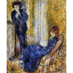 By the Fireside Painting Reproduction