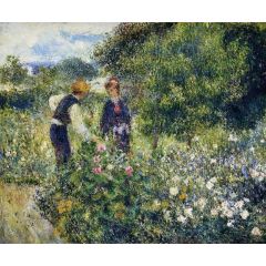 Picking Flowers Painting Reproduction