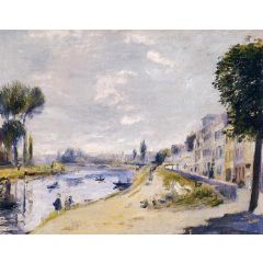 The Banks of the Seine, Bougival Painting Reproduction