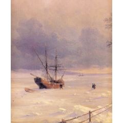 Frozen Bosphorus Under Snow, detail Painting Reproduction