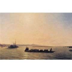 Alexander II Crossing the Danube Painting Reproduction