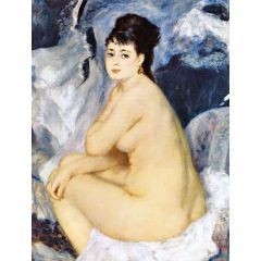 Nude Seated on a Sofa Painting Reproduction