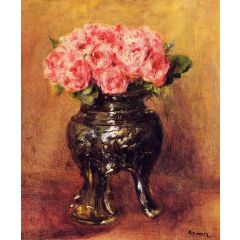 Roses in a China Vase Painting Reproduction
