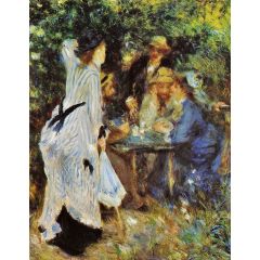 Under the Arbor at the Moulin de la Galette Painting Reproduction