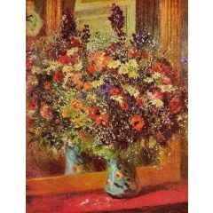 Bouquet in front of a Mirror Painting Reproduction