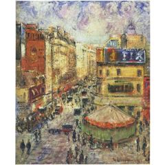 Clignancourt street Painting Reproduction