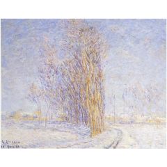 Landscape in snow Painting Reproduction