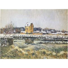 Waterfall at Saint Martin, Pontoise Painting Reproduction